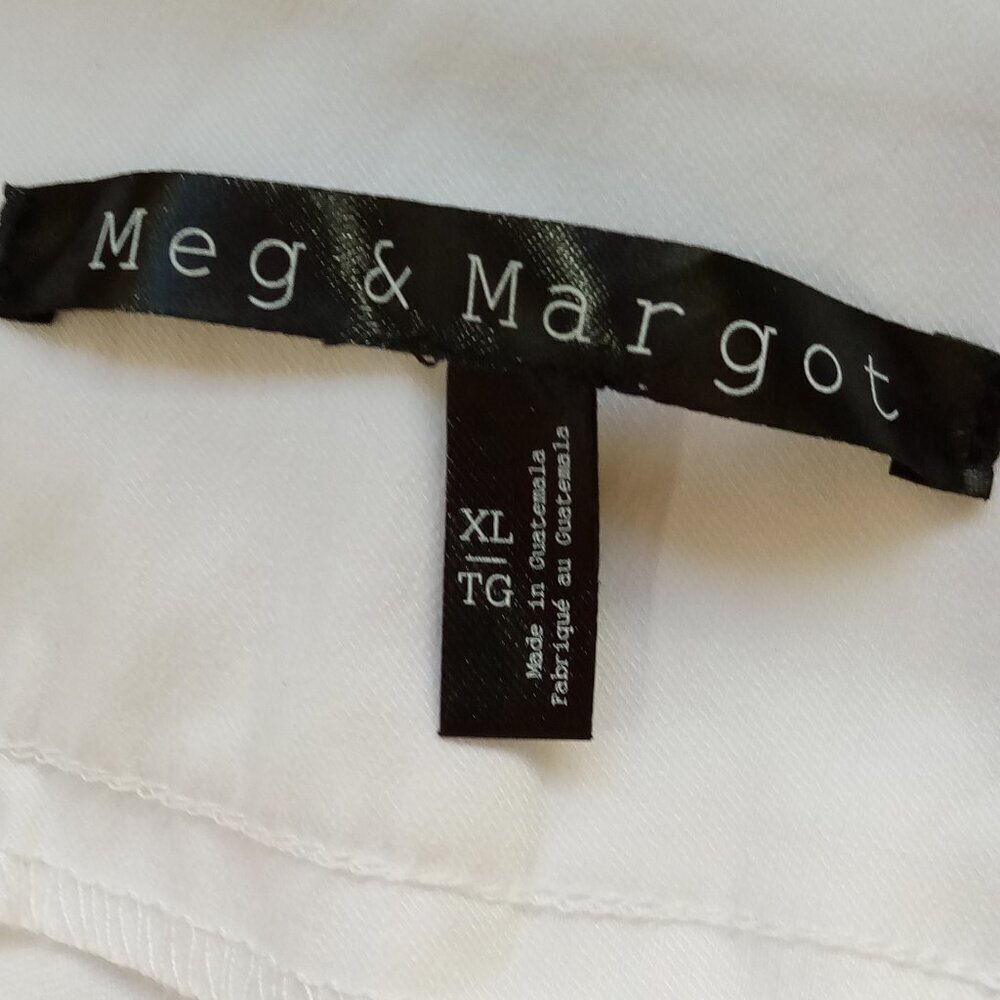 Meg & Margot Pull On Skinny Leg White Ankle Pant XL - Picture 3 of 7